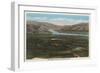 Wenatchee, WA - View of Valley & Columbia River-Lantern Press-Framed Art Print