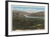 Wenatchee, WA - View of Valley & Columbia River-Lantern Press-Framed Art Print