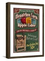 Wenatchee, Washington - Apple Cider-Lantern Press-Framed Art Print