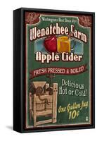 Wenatchee, Washington - Apple Cider-Lantern Press-Framed Stretched Canvas