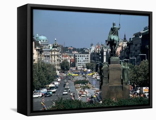 Wenceslas Square, Prague, Czech Republic-Peter Thompson-Framed Stretched Canvas