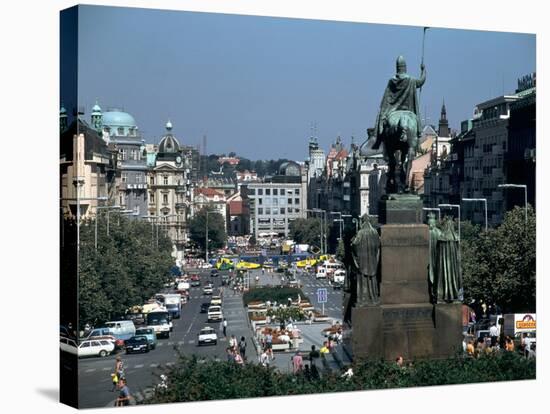 Wenceslas Square, Prague, Czech Republic-Peter Thompson-Stretched Canvas