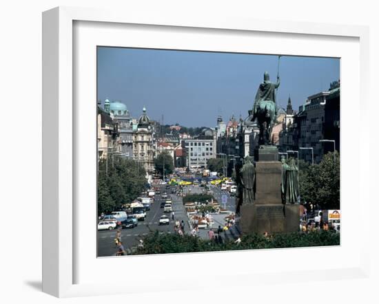 Wenceslas Square, Prague, Czech Republic-Peter Thompson-Framed Premium Photographic Print