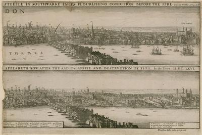 London, before and after the Great Fire