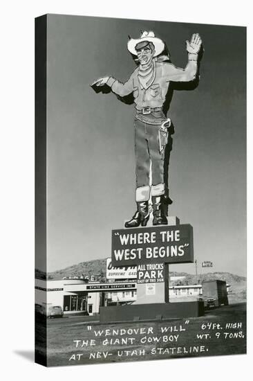 Wendover Will, Giant Cowboy-null-Stretched Canvas