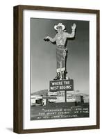 Wendover Will, Giant Cowboy-null-Framed Art Print