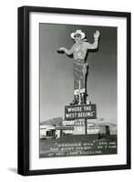 Wendover Will, Giant Cowboy-null-Framed Art Print