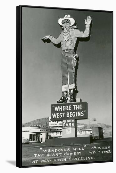 Wendover Will, Giant Cowboy-null-Framed Stretched Canvas