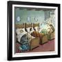 Wendy, Michael and John Sleeping, Illustration from 'Peter Pan' by J.M. Barrie-Nadir Quinto-Framed Giclee Print