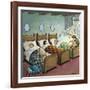 Wendy, Michael and John Sleeping, Illustration from 'Peter Pan' by J.M. Barrie-Nadir Quinto-Framed Giclee Print