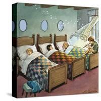 Wendy, Michael and John Sleeping, Illustration from 'Peter Pan' by J.M. Barrie-Nadir Quinto-Stretched Canvas