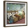 Wendy, Michael and John Sleeping, Illustration from 'Peter Pan' by J.M. Barrie-Nadir Quinto-Framed Giclee Print