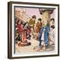 Wendy Tied to the Mast, Illustration from 'Peter Pan' by J.M. Barrie-Nadir Quinto-Framed Giclee Print