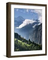 Wengen and Lauterbrunnen Valley, Berner Oberland, Switzerland-Doug Pearson-Framed Photographic Print