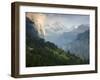 Wengen and Lauterbrunnen Valley, Berner Oberland, Switzerland-Doug Pearson-Framed Photographic Print