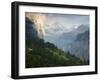 Wengen and Lauterbrunnen Valley, Berner Oberland, Switzerland-Doug Pearson-Framed Photographic Print