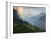 Wengen and Lauterbrunnen Valley, Berner Oberland, Switzerland-Doug Pearson-Framed Photographic Print