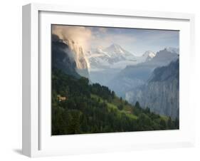 Wengen and Lauterbrunnen Valley, Berner Oberland, Switzerland-Doug Pearson-Framed Photographic Print