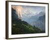 Wengen and Lauterbrunnen Valley, Berner Oberland, Switzerland-Doug Pearson-Framed Photographic Print