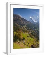 Wengen and Lauterbrunnen Valley, Berner Oberland, Switzerland-Doug Pearson-Framed Photographic Print