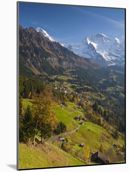 Wengen and Lauterbrunnen Valley, Berner Oberland, Switzerland-Doug Pearson-Mounted Photographic Print