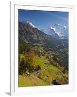 Wengen and Lauterbrunnen Valley, Berner Oberland, Switzerland-Doug Pearson-Framed Photographic Print