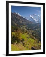 Wengen and Lauterbrunnen Valley, Berner Oberland, Switzerland-Doug Pearson-Framed Photographic Print