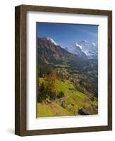 Wengen and Lauterbrunnen Valley, Berner Oberland, Switzerland-Doug Pearson-Framed Photographic Print