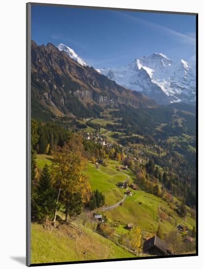 Wengen and Lauterbrunnen Valley, Berner Oberland, Switzerland-Doug Pearson-Mounted Photographic Print