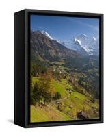 Wengen and Lauterbrunnen Valley, Berner Oberland, Switzerland-Doug Pearson-Framed Stretched Canvas