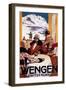 Wengen, Switzerland - The Downhill Club Promotional Poster-Lantern Press-Framed Art Print