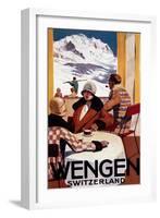 Wengen, Switzerland - The Downhill Club Promotional Poster-Lantern Press-Framed Art Print