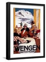 Wengen, Switzerland - The Downhill Club Promotional Poster-Lantern Press-Framed Art Print