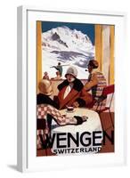 Wengen, Switzerland - The Downhill Club Promotional Poster-Lantern Press-Framed Art Print