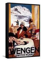 Wengen, Switzerland - The Downhill Club Promotional Poster-Lantern Press-Framed Stretched Canvas