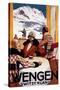 Wengen, Switzerland - The Downhill Club Promotional Poster-Lantern Press-Stretched Canvas