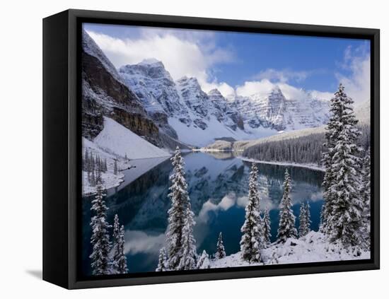 Wenkchemna Peaks and Moraine Lake, Banff National Park, Alberta, Canada-Gavin Hellier-Framed Stretched Canvas
