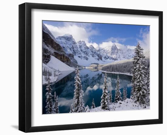 Wenkchemna Peaks and Moraine Lake, Banff National Park, Alberta, Canada-Gavin Hellier-Framed Premium Photographic Print