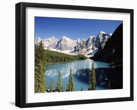 Wenkchemna Peaks and Moraine Lake, Banff NP, Alberta, Canada-Adam Jones-Framed Premium Photographic Print