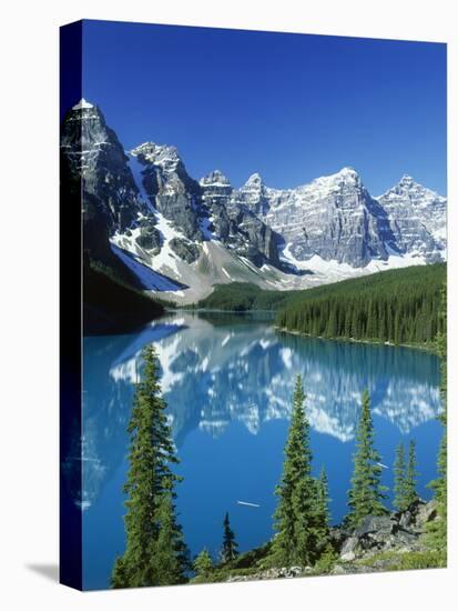 Wenkchemna Peaks and Moraine Lake, Banff NP, Alberta, Canada-Adam Jones-Stretched Canvas