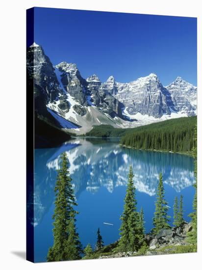 Wenkchemna Peaks and Moraine Lake, Banff NP, Alberta, Canada-Adam Jones-Stretched Canvas