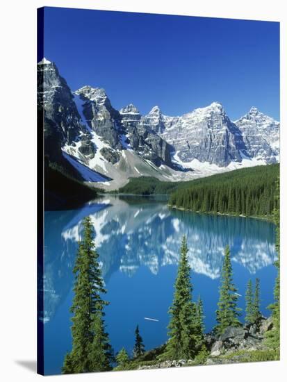 Wenkchemna Peaks and Moraine Lake, Banff NP, Alberta, Canada-Adam Jones-Stretched Canvas