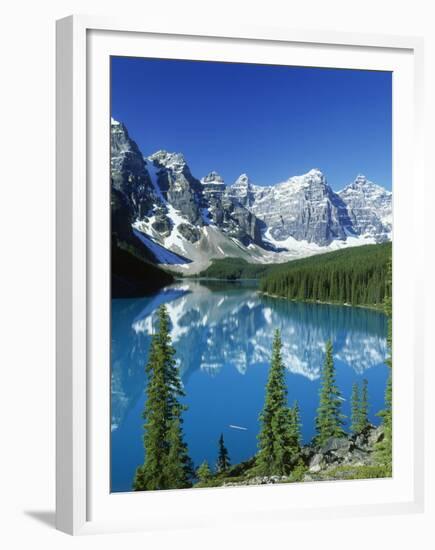 Wenkchemna Peaks and Moraine Lake, Banff NP, Alberta, Canada-Adam Jones-Framed Premium Photographic Print