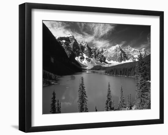 Wenkchemna Peaks Reflected in Moraine Lake, Banff National Park, Alberta, Canada-Adam Jones-Framed Premium Photographic Print