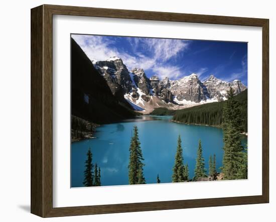 Wenkchemna Peaks Reflected in Moraine Lake, Banff National Park, Alberta, Canada-Adam Jones-Framed Premium Photographic Print