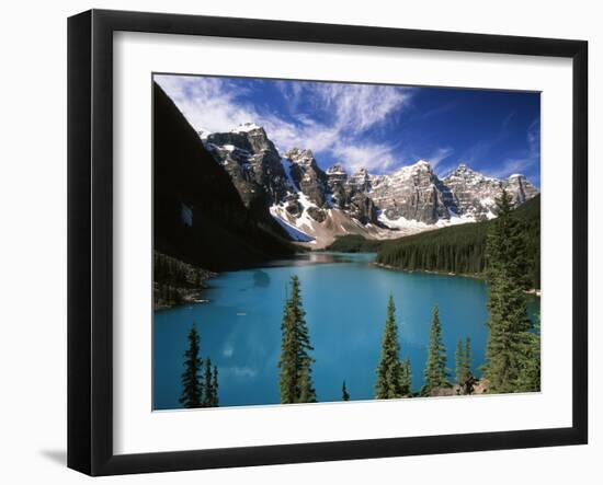 Wenkchemna Peaks Reflected in Moraine Lake, Banff National Park, Alberta, Canada-Adam Jones-Framed Premium Photographic Print