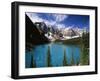 Wenkchemna Peaks Reflected in Moraine Lake, Banff National Park, Alberta, Canada-Adam Jones-Framed Premium Photographic Print