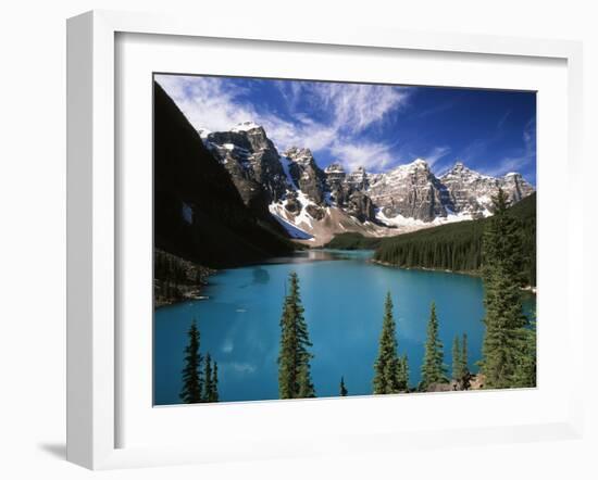 Wenkchemna Peaks Reflected in Moraine Lake, Banff National Park, Alberta, Canada-Adam Jones-Framed Premium Photographic Print