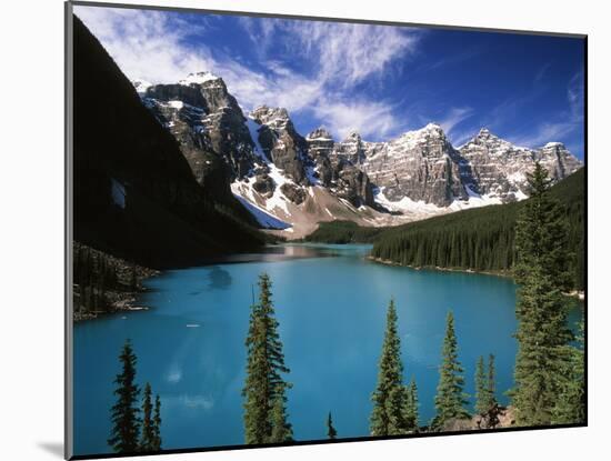 Wenkchemna Peaks Reflected in Moraine Lake, Banff National Park, Alberta, Canada-Adam Jones-Mounted Premium Photographic Print