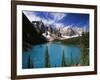 Wenkchemna Peaks Reflected in Moraine Lake, Banff National Park, Alberta, Canada-Adam Jones-Framed Premium Photographic Print